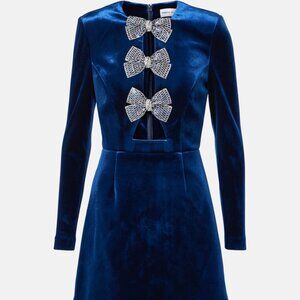 Rebecca Vallance Blue Velvet dress